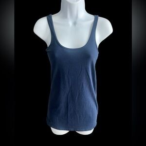 Lily Pulitzer Navy Pima Cotton Scoop Neck Tank S